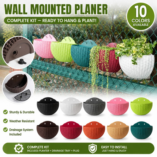 Wall mounted planter hanging - planter,