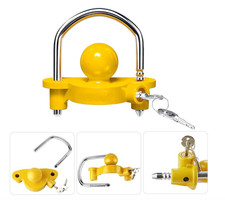 Trailer Hitch Lock 50mm Tow Ball Towing Bar Security Coupling Adjustable 2 Keys