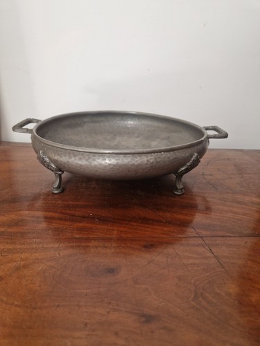 Vintage pewter hand hammered -  vintage, hand-hammered