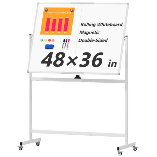Large rolling whiteboard - large, on