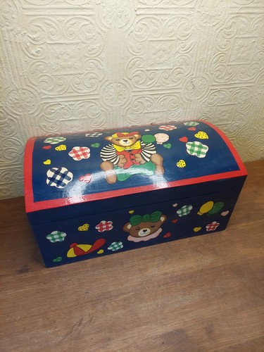 Vintage wooden painted childs - painted,
