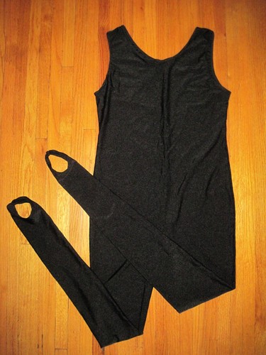 Shiny black tank - tank, spandex