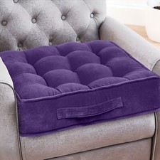 Booster Cushion-Armchair Velvet Booster Cushion Large Booster Seat Dining 10cm !