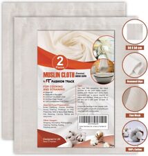 Cheese Cloths for Straining  Pack of 2 (50 x 50cm) -Grade 90- Lint-Free Unbleach