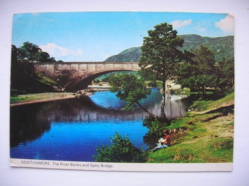 Newtonmore postcard river - newtonmore,
