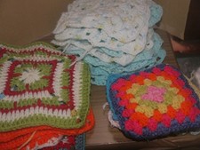 Multi Coloured Crochet Squares