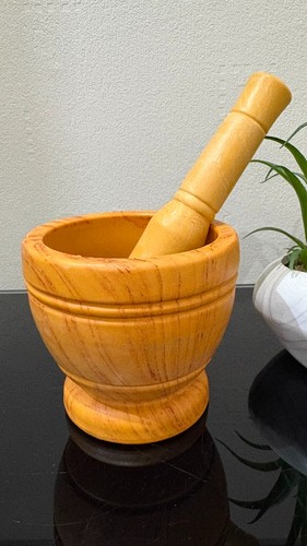 Plastic mortar and - and, pestle
