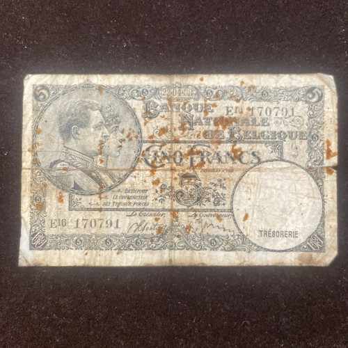 Bank note belgian - note.,