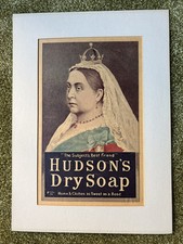 Vintage Original Hudson’s Dry Soap Advert/Poster - 26.5 x 36.5cm (Mounted)
