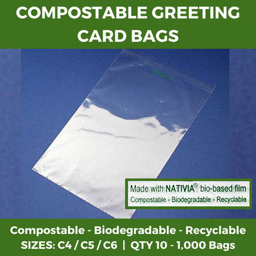 Compostable cello bags clear - cello,