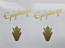 4 x Epiphone Crown Guitar Headstock Decal Matt Gold or Silver Vinyl Stickers