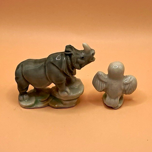 Wade ceramic grey rhinoceros - ceramic, &