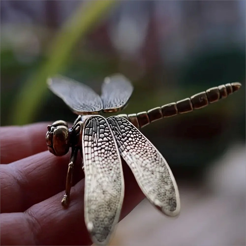 Vintage brass dragonfly - brass,