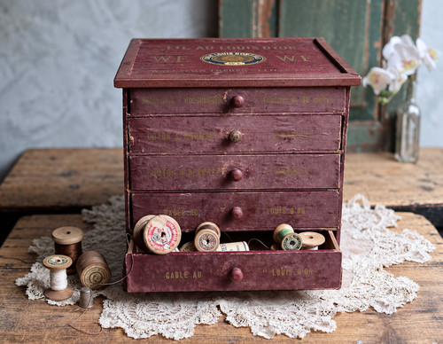 Antique french haberdashery - antique,