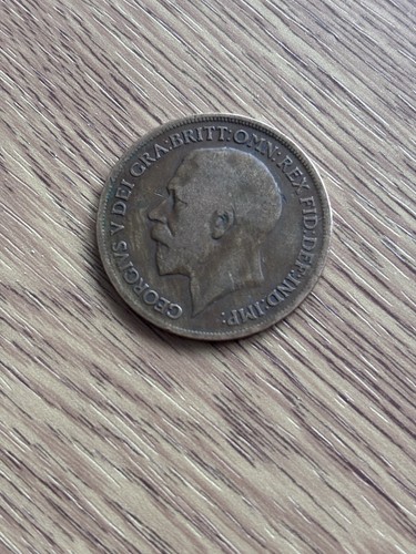 King george one penny 1919 - king, v