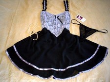 Sheer babydoll nightie - babydoll, thong