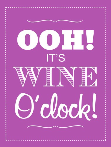 Ooh wine clock retro - wine,