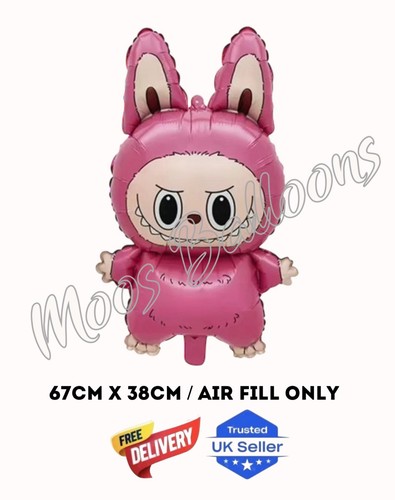 Labubu pink foil balloon - labubu,