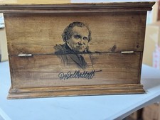 Extraordinary Vintage Dr  De Waltoff’s Polished Wood apothecary Remedy Cabinet