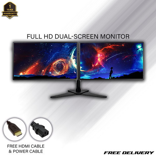 Pre owned dell dual monitor - pre-owned,