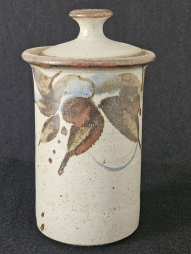 English pottery lidded jar - english,