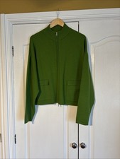 M&S Zip Up Cardigan Green