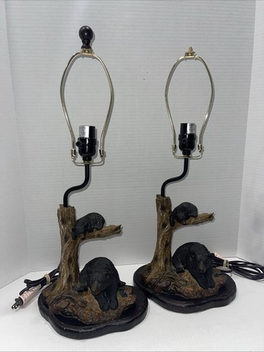 Rustic bear lamps without - lamps,