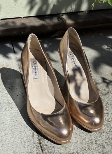 Bennett gold leather heels - l.k.bennett,