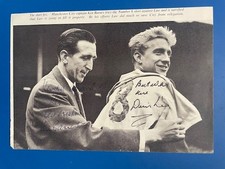 DENIS LAW & KEN BARNES SIGNED 1960 MANCHESTER CITY 8 x 5.5 inch DEDICATEDPICTURE