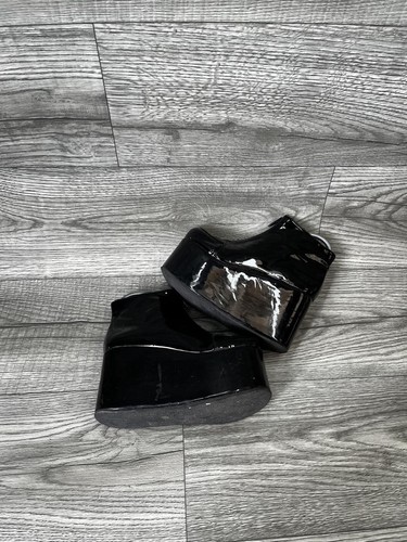 Women black patent - patent, goth
