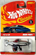 Hot Wheels Classics Series 2 Madd Propz - Plane - Chrome & Black - Model J2769