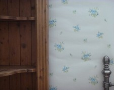 Teal rosebud wallpaper dolly - -,