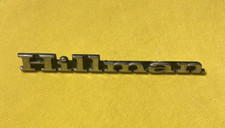 HILLMAN - VINTAGE METAL CAR BADGE / EMBLEM - 153  X 15  MM