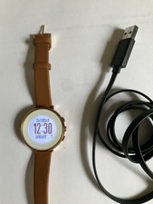 Pebble Time round gold smartwatch working 