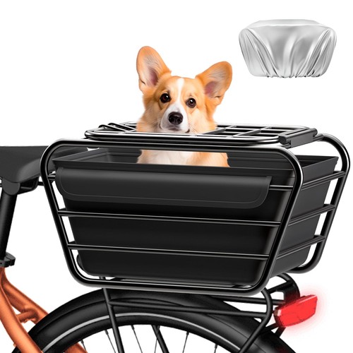 Bike rear basket with - basket, liner