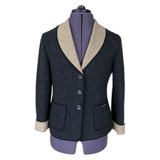 Geiger Collection Charcoal Wool Jacket Made in Austria Ladies EU 38 UK 10 MINT