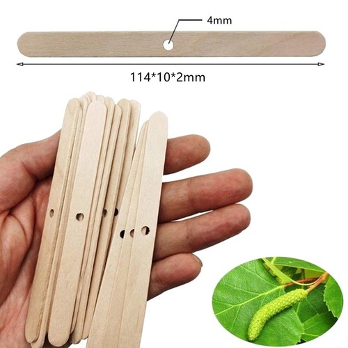 50pcs wooden candle - wooden, wick
