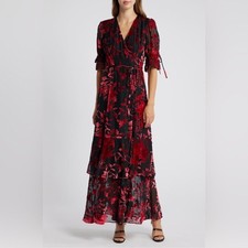 Hutch Floral Pattern Wrap Dress XS NWT