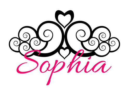 Personalised swirly princess - personalised,