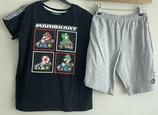 Nintendo Mario Kart Short Pyjama Set, Black/Grey Mix, Aged 10 Years