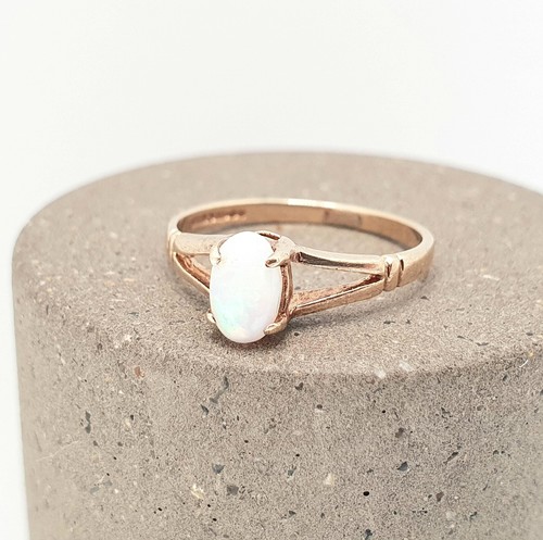 Vintage 9ct gold opal - opal, ring