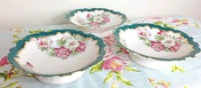 Set Of 3 Teal Floral Vintage