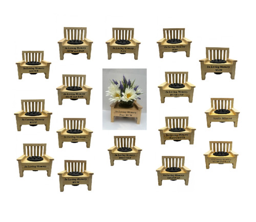 Memorial wooden bench complete - memorial,