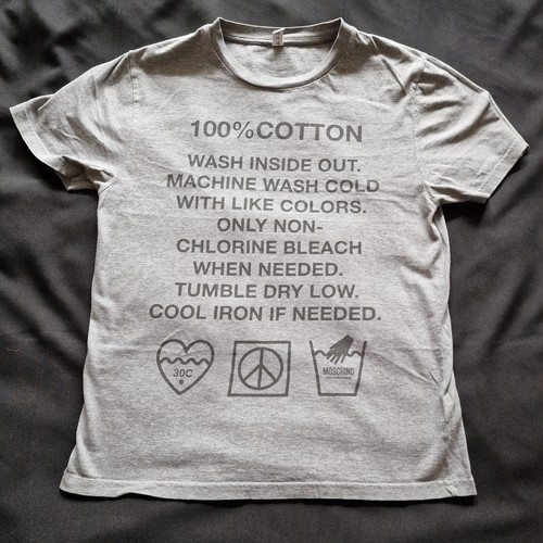 Moschino garment care - "garment, care"
