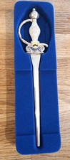 NEW VINTAGE WHITE METAL LETTER OPENER Stratford On Avon souvenir boxed unused