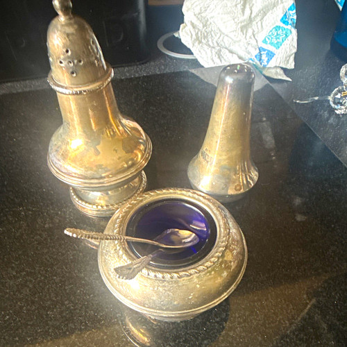 Falstaff silver plate cruet - falstaff,