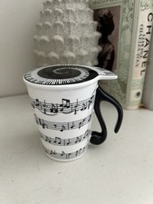 Musical Notes Ceramic Mug With Lid Music Lover