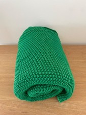Habitat knitted green Paloma throw blanket cotton