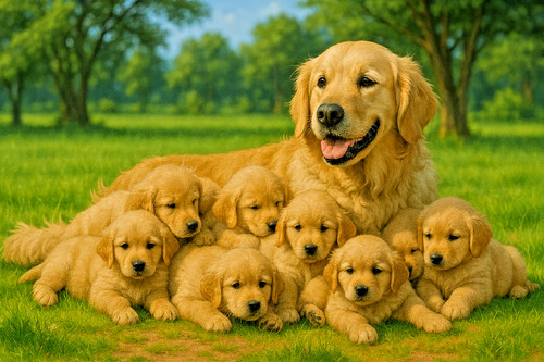 Golden retriever puppies - retriever,