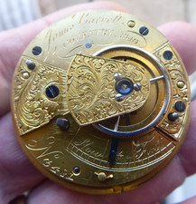COVENTRY MAKER JAMES CARVELL GENTS FUSEE VERGE POCKET WATCH MOVEMENT ,